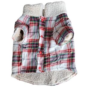 Aerie Offleash Plaid Sherpa Dog‎ Coat Nwt